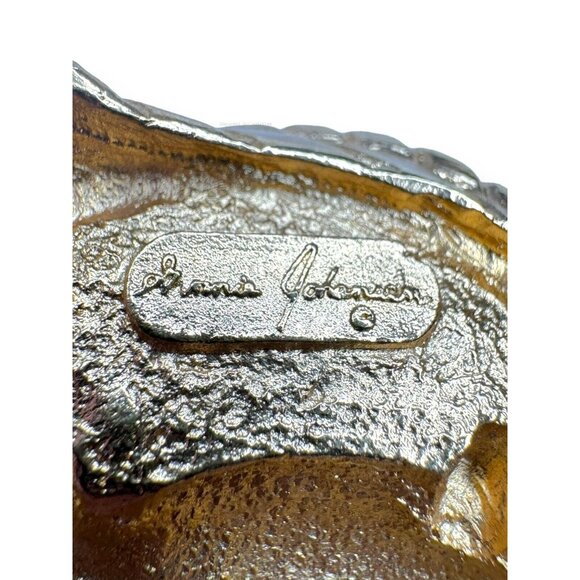 Ginnie Johansen Gold Tone Cornucopia Brooch Autumn Thanksgiving Vintage - Picture 3 of 9